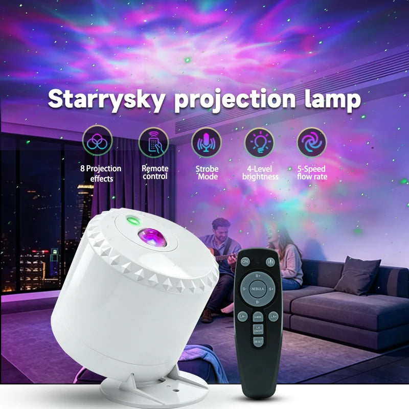 Galaxy Starry Sky Projector Lamp, Portable USB Romantic Nebula Atmosphere Night Light, Star Projection Lamp for Gift