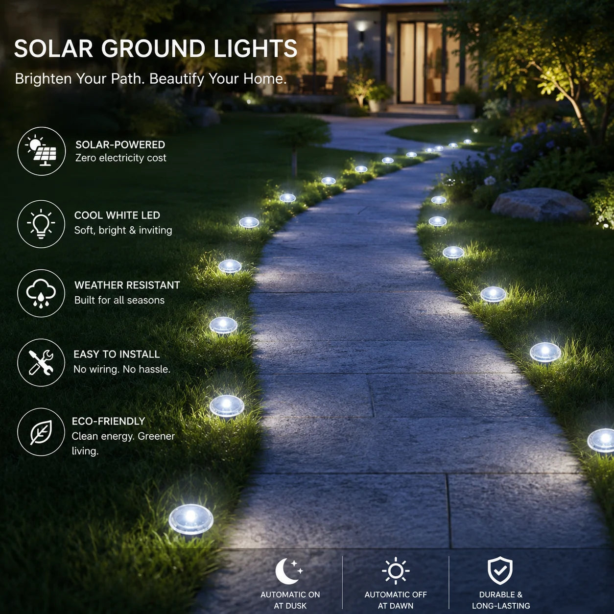 30 Pack Solar Ground Lights Outdoor, Blue LED Pathway Lights with 8 Lighting Modes, IP65 Waterproof Solar Garden Lights for Yard Lawn Walkway Patio Halloween Decorations