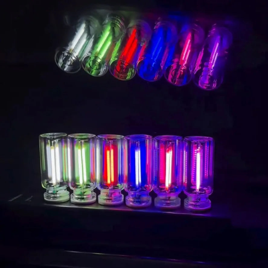 Touch Dimming USB LED Filament Glass Bulb 5V Retro Edison Bulb Night Light Car Decoration Incandescent Eye Protection Lighting