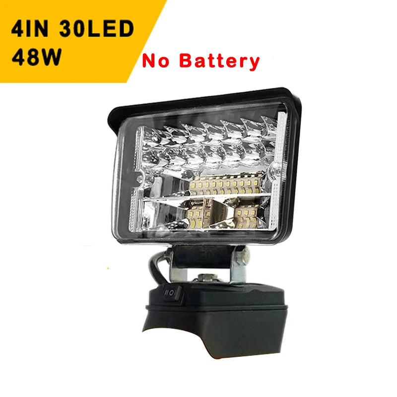 3/4/5/8Inch Led Light Portable Spotlights Cordless Outdoor Work Fishing Handheld Emergency Tool Light Fit Dewalt 18V Battery Pin