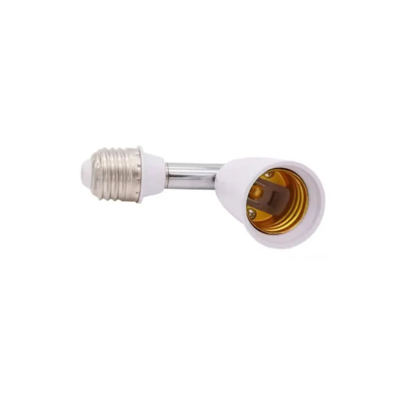 Universal E27 to E27 Lengthened Lamp Base 180 degree Rotation Tube LED Light Bulb Extension Lamp Holder Head Conversion Socket