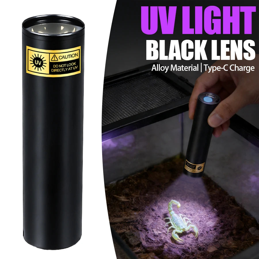 365nm Mini UV Led Blacklight Flashlight Usb Rechargeable Nail lamp Pet Stain Leakage Marker Ore Money Scorpion Detection lights