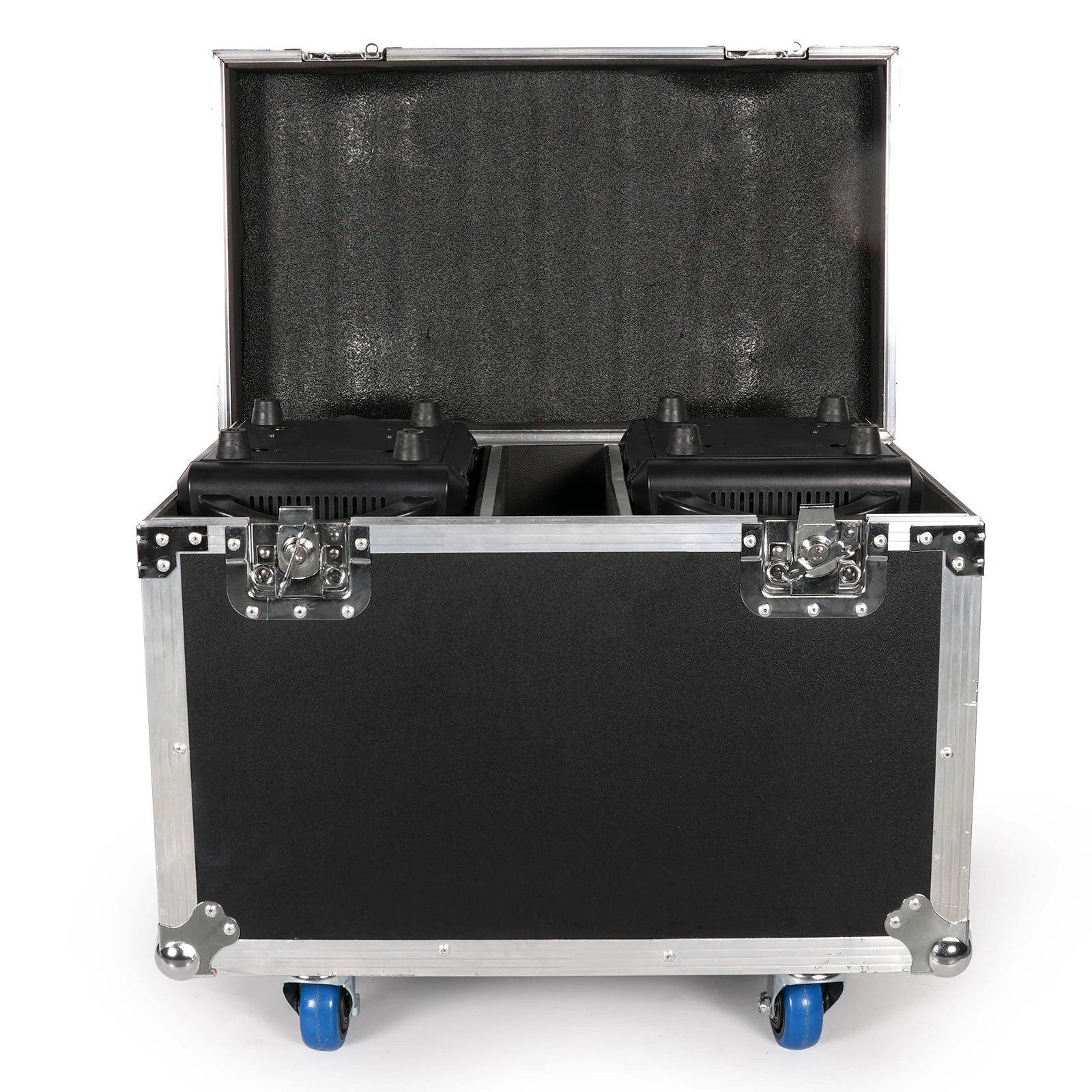 Fieryzeal Airline Case Heavy-duty Gator Case with Built in Wheels Handle for (2) 19x15W Moving Head Light Stage Light Flycase