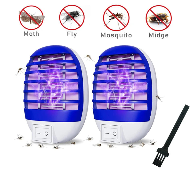 Plug in Bug Zapper Indoor Flying Insect Trap,Electronic Mosquito Zapper Gnat Traps with LED Light for Bedroom,Kitchen,Office