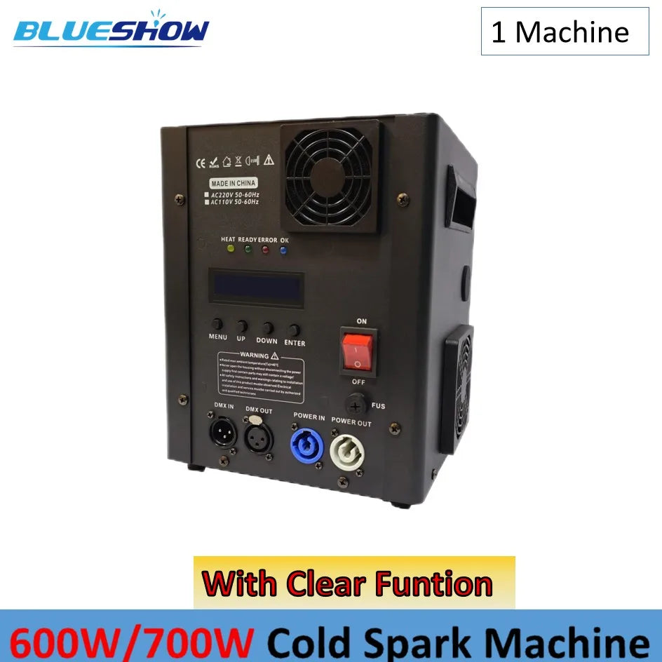 Cold Spark Machine Ti Powder 700W Cold Sparkler Machine Flight Case Only DMX Firework Machine