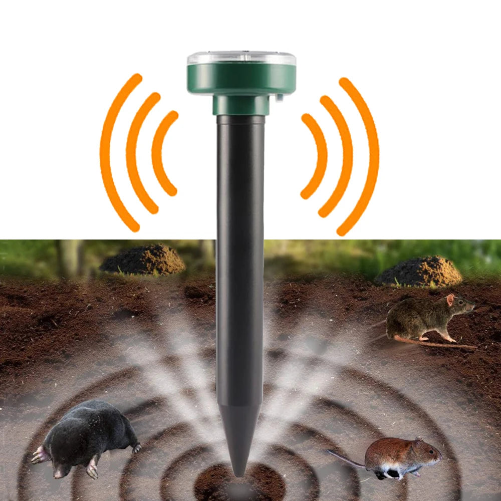 1/2/4/8 Solar Powered Ultrasonic Sonic Mole Pest Rodent Repeller Repellent Yard Outdoor Lamp Backyard Farmland Mouse Repeller