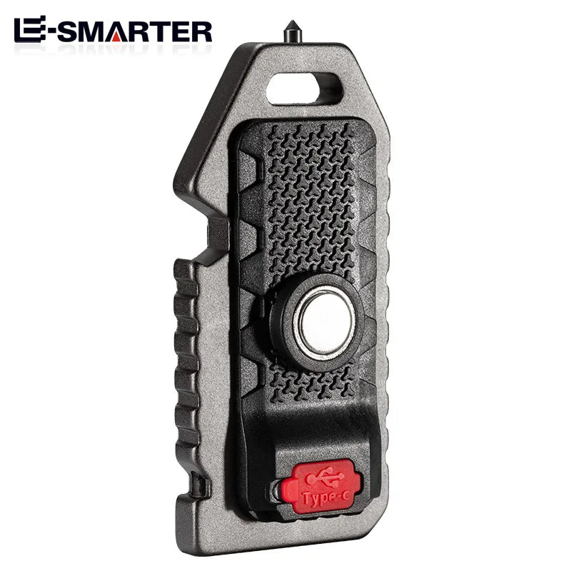 Keychain Flashlights Mini Led Light Selfdefense Whistle Multifunctional Portable Rechargeable 10W Built In Battery For Outdoor