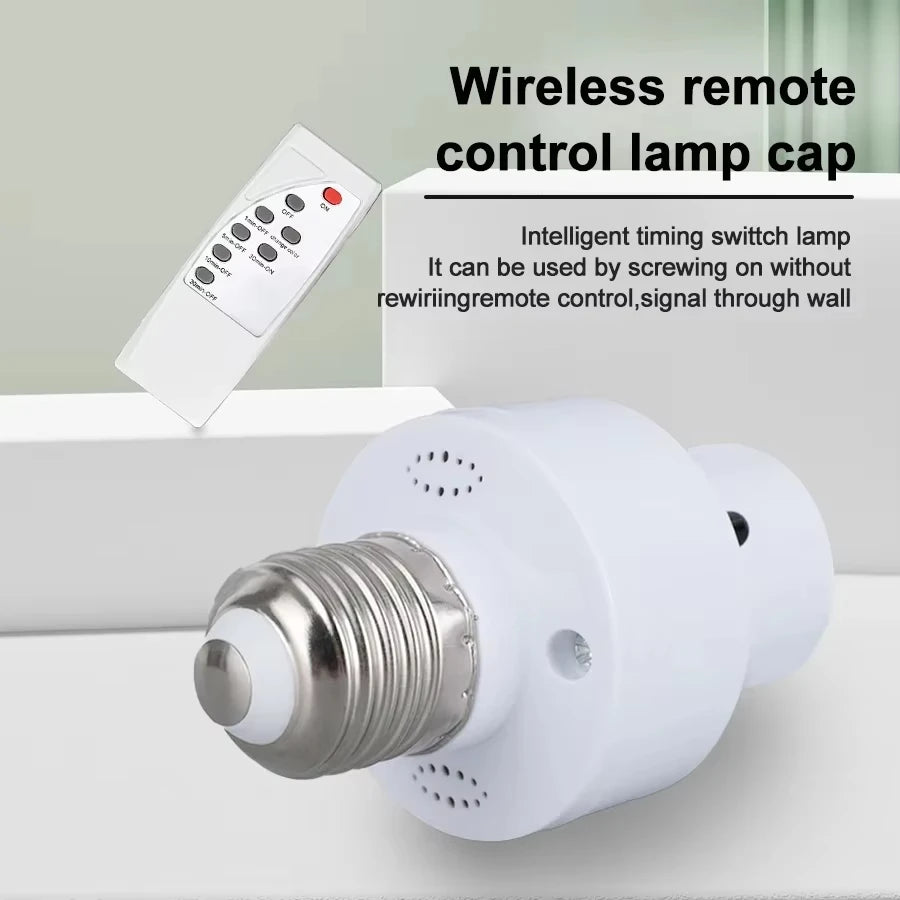 Infrared Smart LED Lampholder E27 with IR Remote Control AC85-265V Convertible Lamp Base for Lazy People