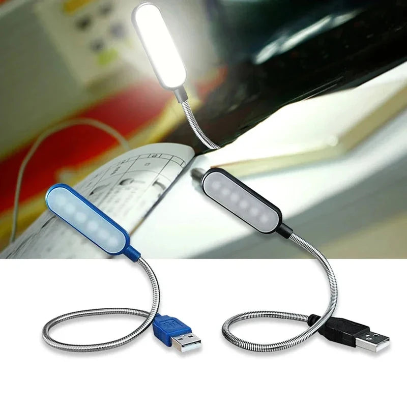 Mini USB LED Book Light, Flexible Gooseneck Reading Lamp Portable Night Light.Plug-in USB Light for Power Bank, Laptop, Notebook