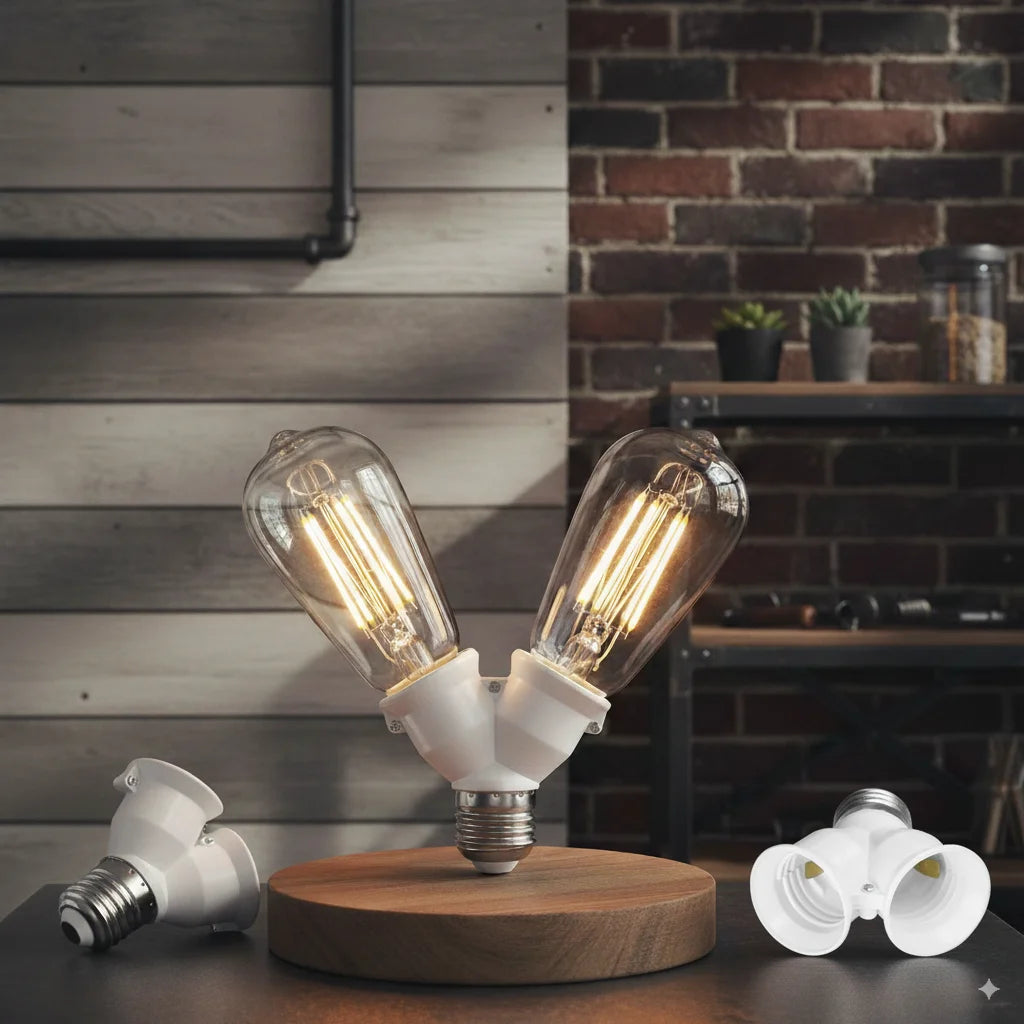 Screw 2-e27 Lamp Bulb Socket Bulb-socket Light-holder Lighting-accessories Halogen-light-lamp Holder 2in1 Double E27 Buld-socket