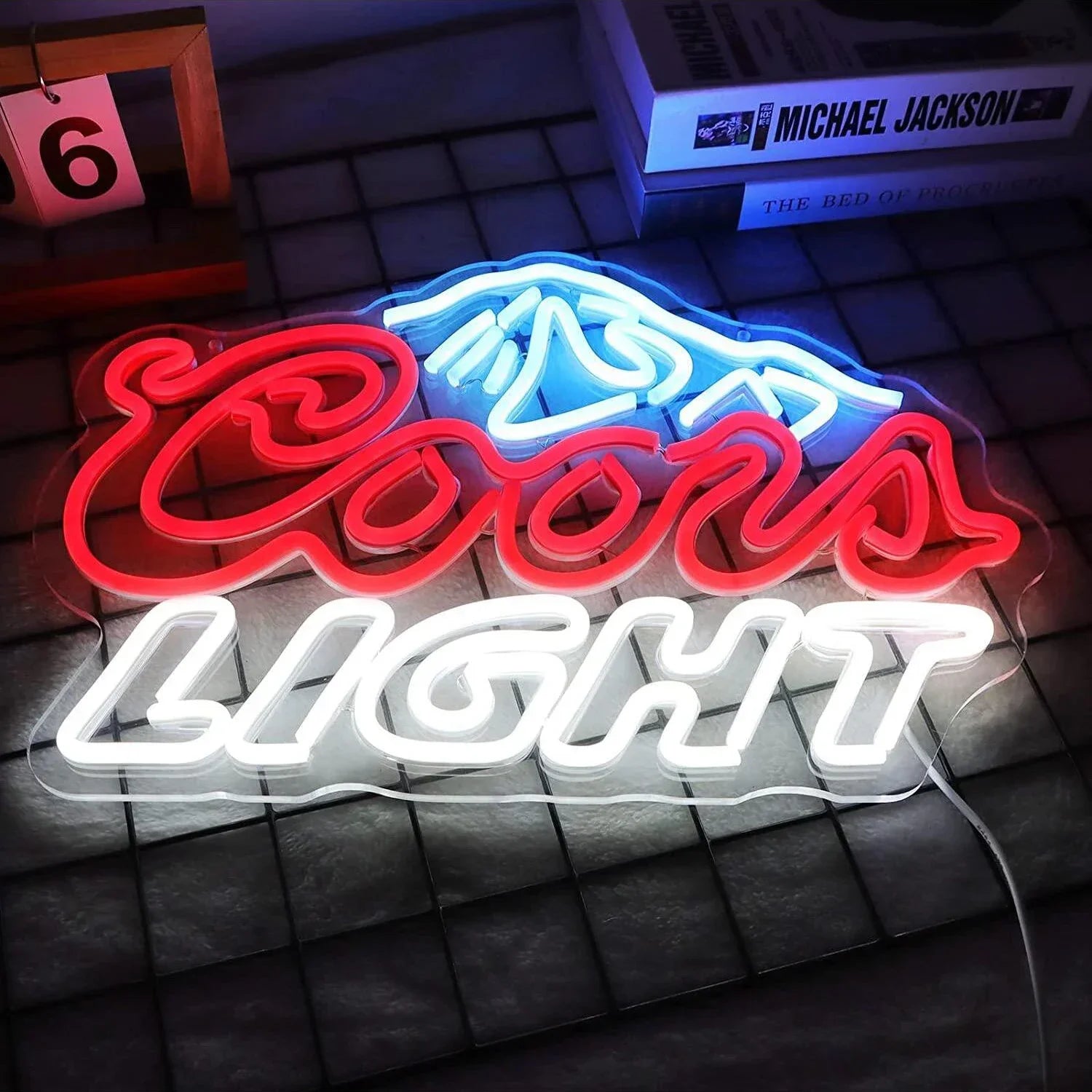 Coors Light Beer Neon Sign with Mountain Logo Design for Home Bar Man Cave Game Room Wall Decor Vibrant Lighting Unique Gift