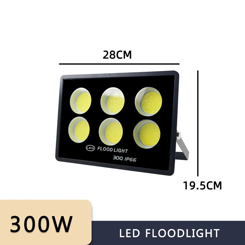 NEW Led Flood Light 500W 400W 300W 200W 100W AC 220V Outdoor Wall Floodlight Spotlight IP66 Waterproof LED Street Lamp