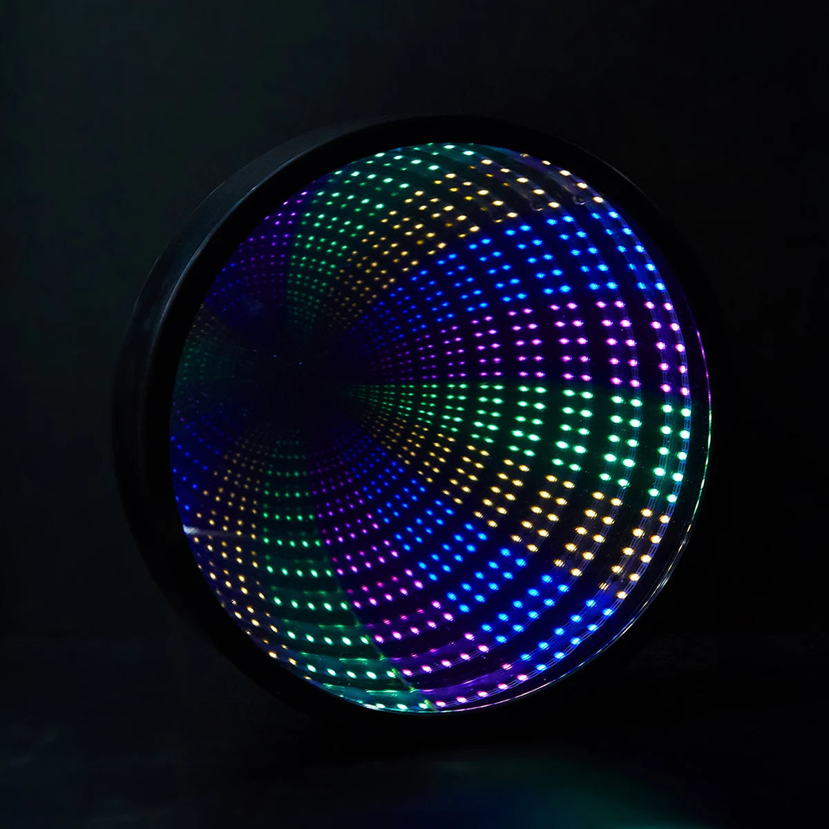 1pc LED Infinity Mirror Light Wall Mounted & Table Mounted Powered by 3*AA Batteries or Type C (Not Included)