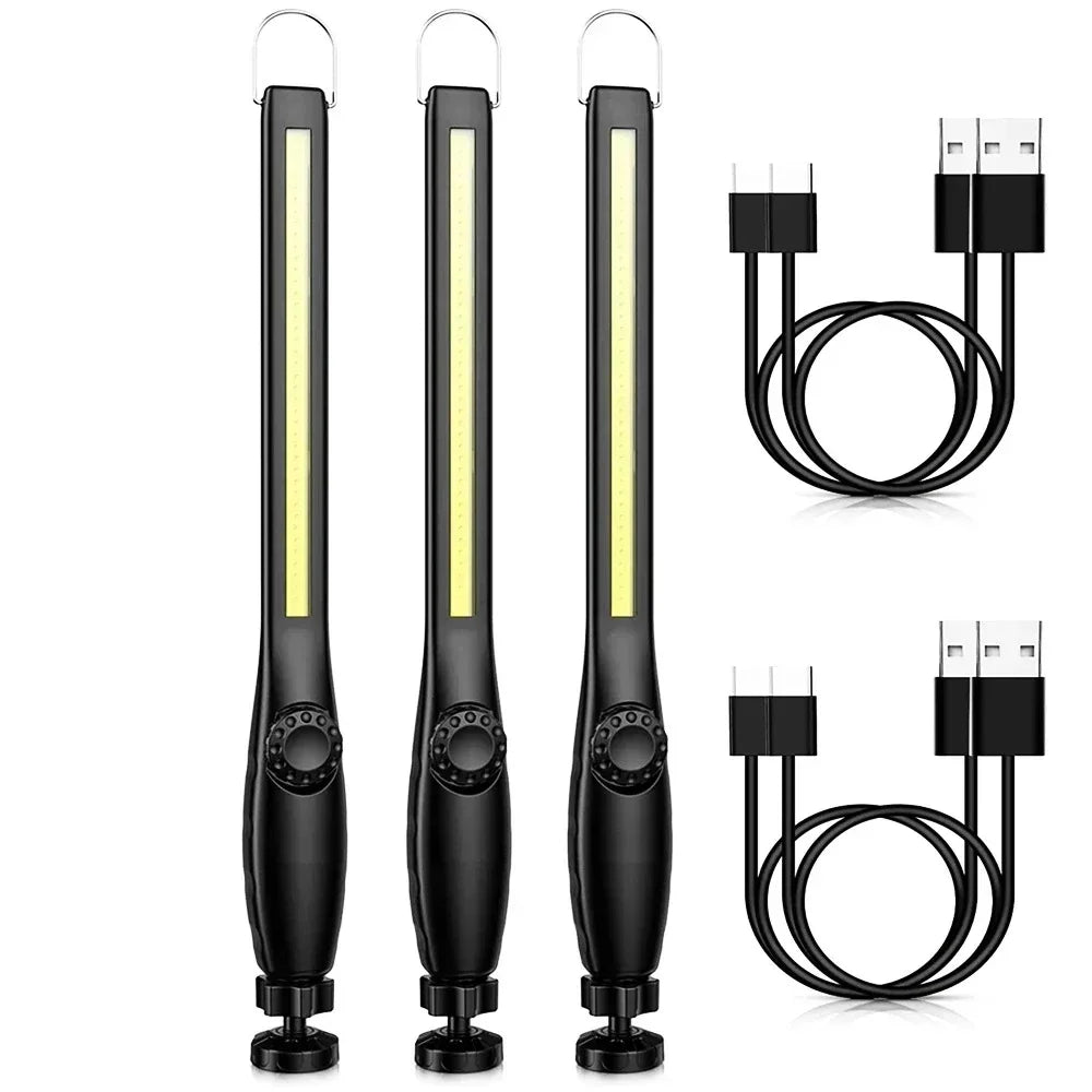 COB Portable LED Work Lights Cordless Magnetic LED Work Lamp Inspection Lights for Car Repair Home Garage Emergency Flashlight