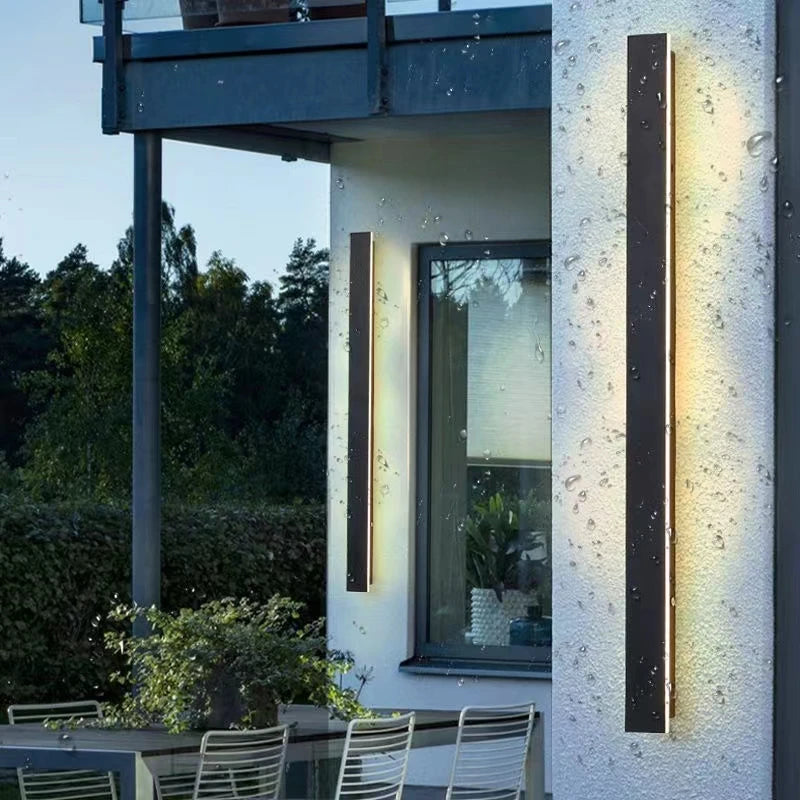 New Outdoor Waterproof Modern LED Wall Lights With Remote Living Room Bedroom Corridor Porch Black LED pendant Light Dimmable