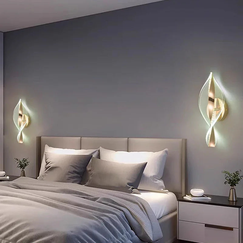 Nordic LED Wall Lamp  Living Room  Indoor Lighting Originality Lamps Home Decoration Aisle Modern LED Acrylic Bedside Wall Light