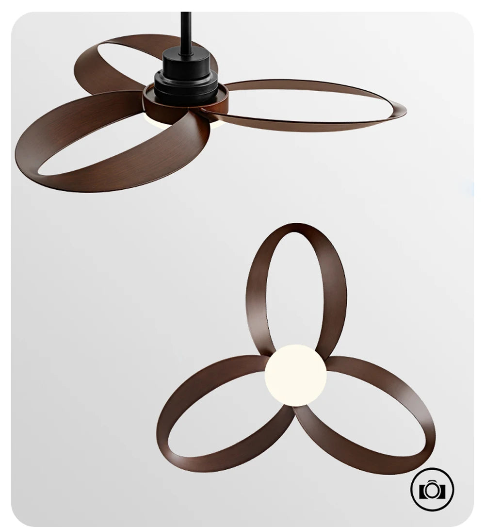 42/52 Inch Ceiling Fan Light Retro Industrial Wooden Ventilation Fan 3-leaf Remote Control Homes Hotels Offices Ventilation