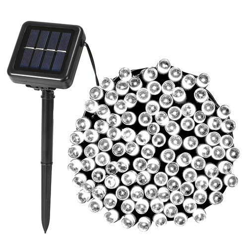 Kocaso 22M Solar String Lights, 200 Leds, 8 Modes, Waterproof White Fairy Lights For Decor