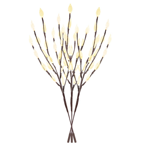 Kocaso 3 Pcs Solar Garden Lights - 60 Led Waterproof Tree Branch Decorative Lamps For Outdoors