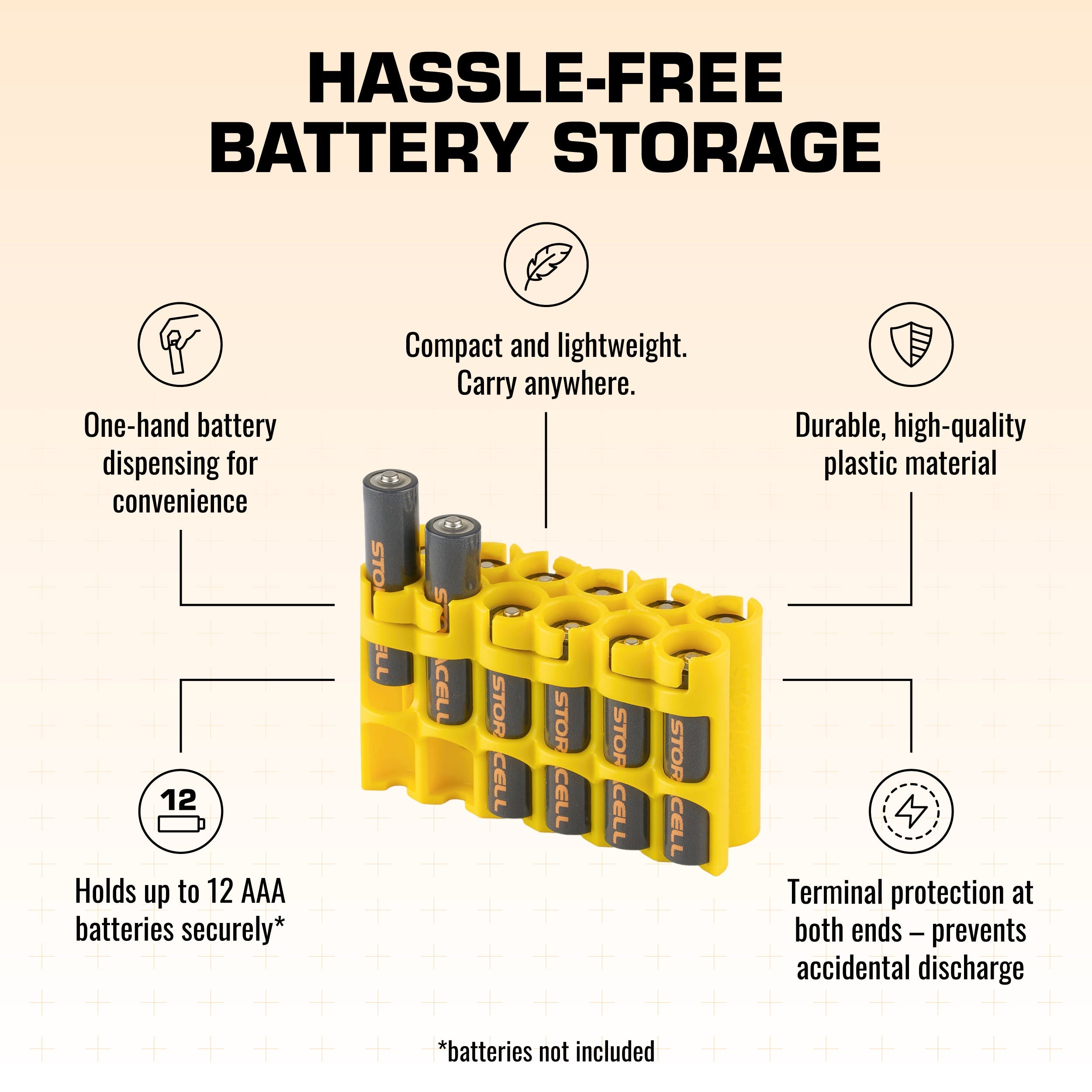 AAA 12 Pack (Yellow)