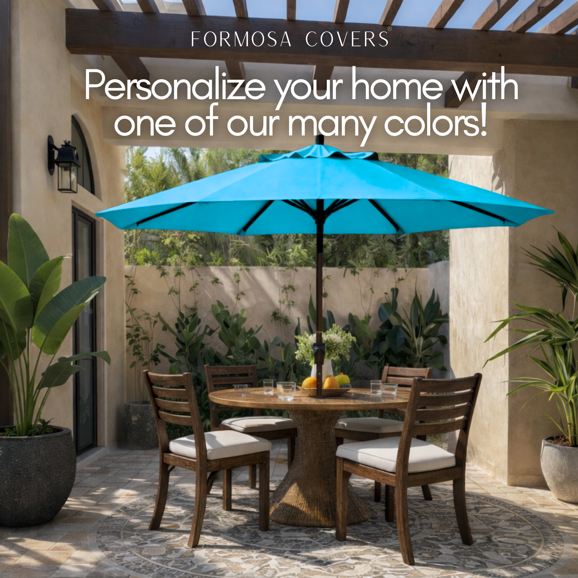 9ft Market Patio Umbrella 8 Rib Replacement Canopy Teal