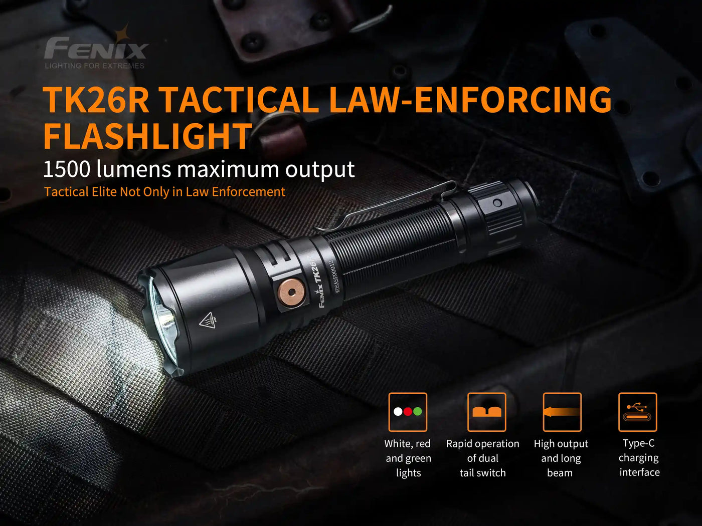 buy fenix elite series flashlight Fenix TK26R Tactical Flashlight
