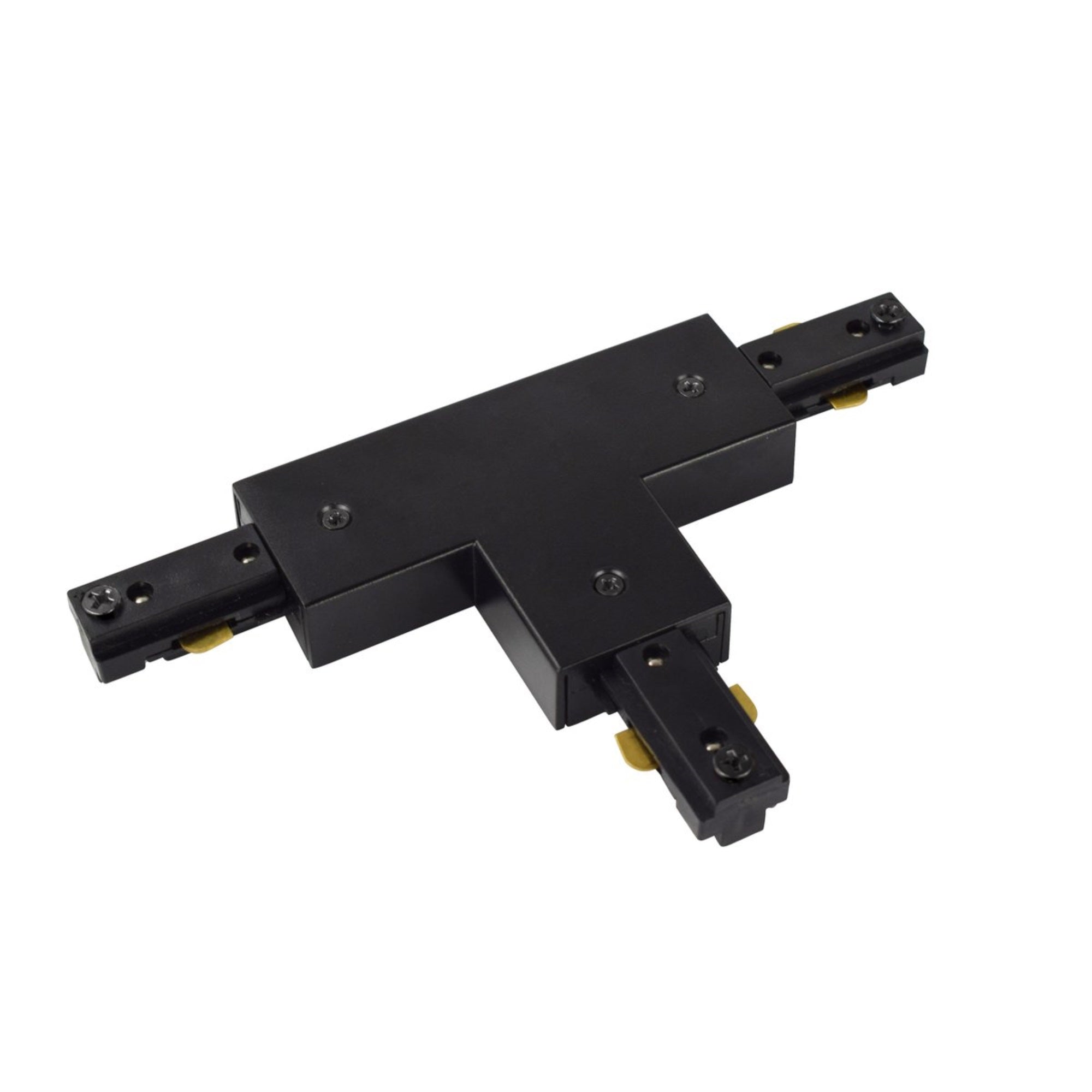 Elitco Lighting Plastic T Shaped Connector For Track Section In Matte Black