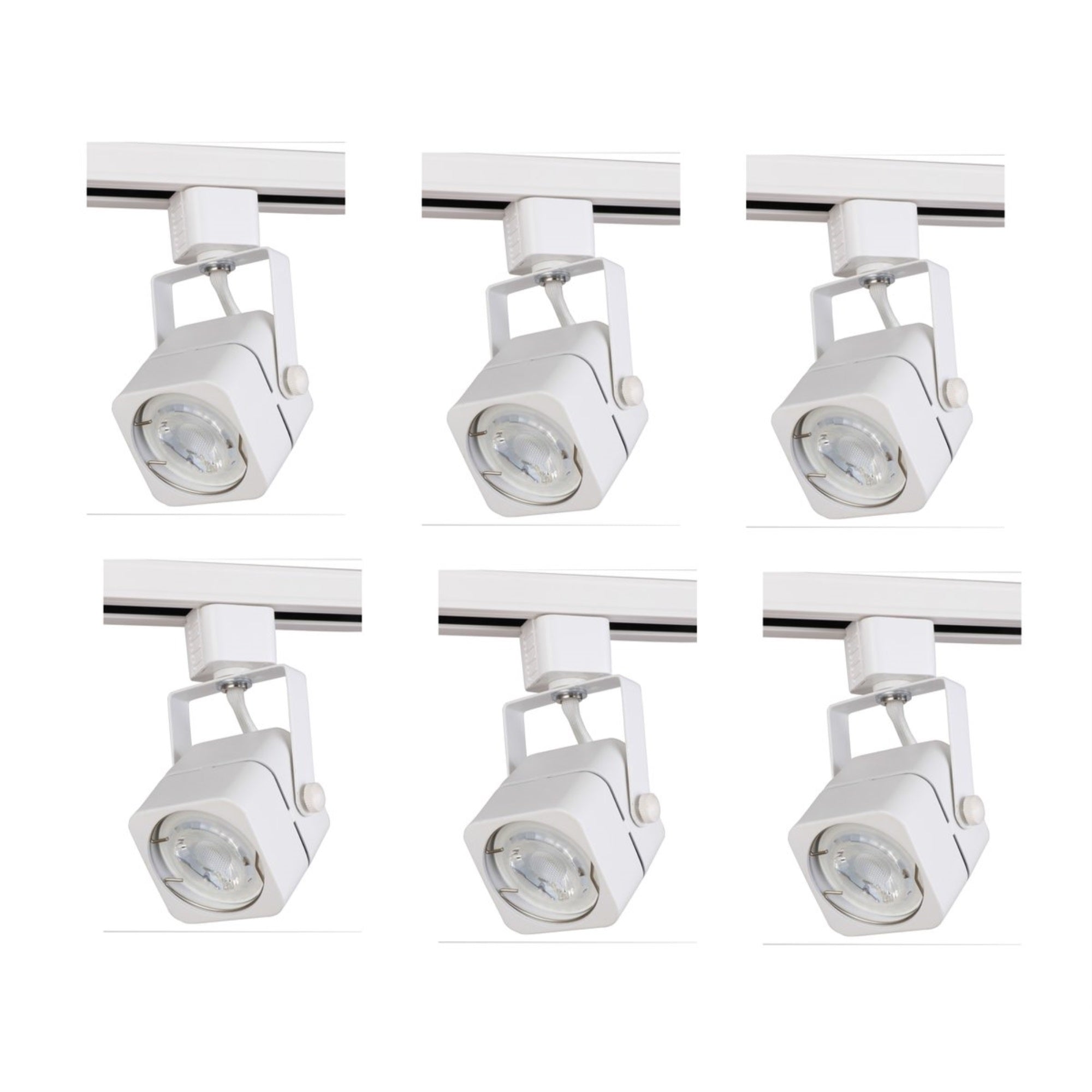 MATTE frosted white TRACK HEAD, 120V, FITS GU10, (LIGHT SOURCE NOT INCLUDED)L2.94 W2.31 H5.75 6 PACK