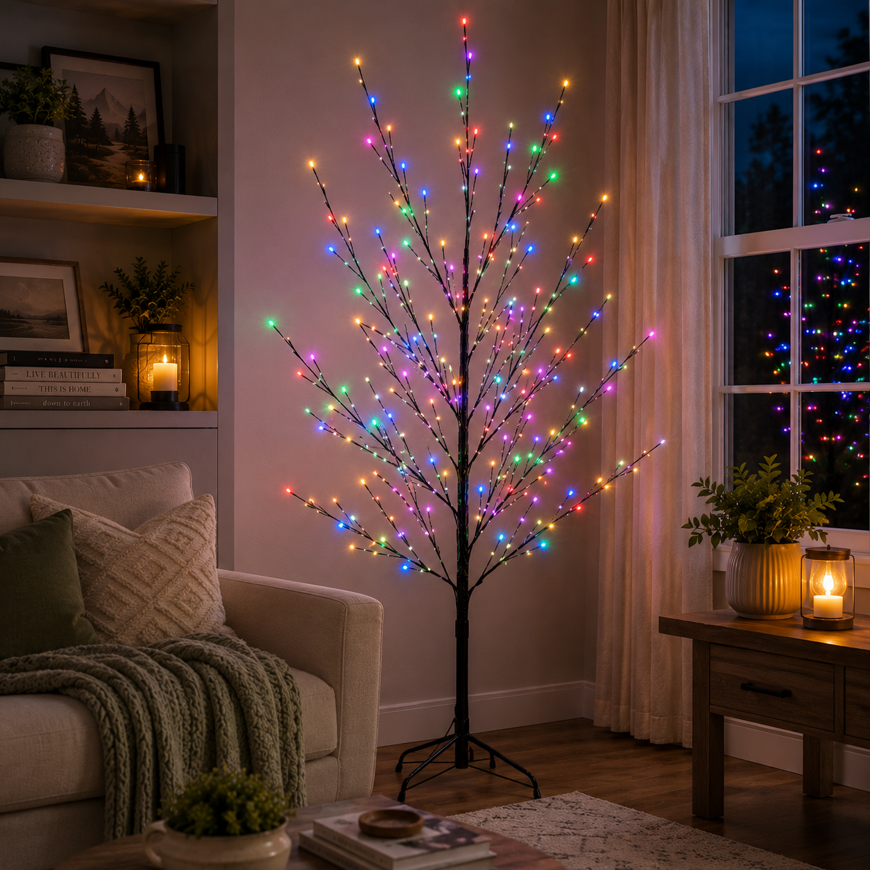 6ft 150L Tree Light, Multicolor