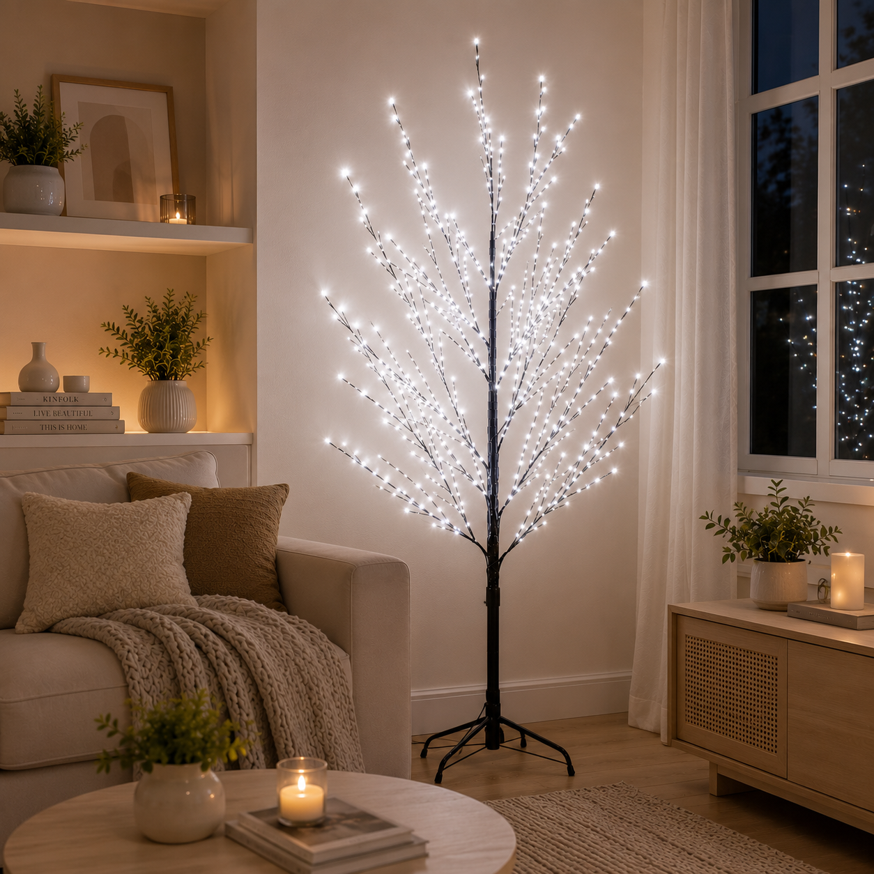 5ft 120L Tree Light, White