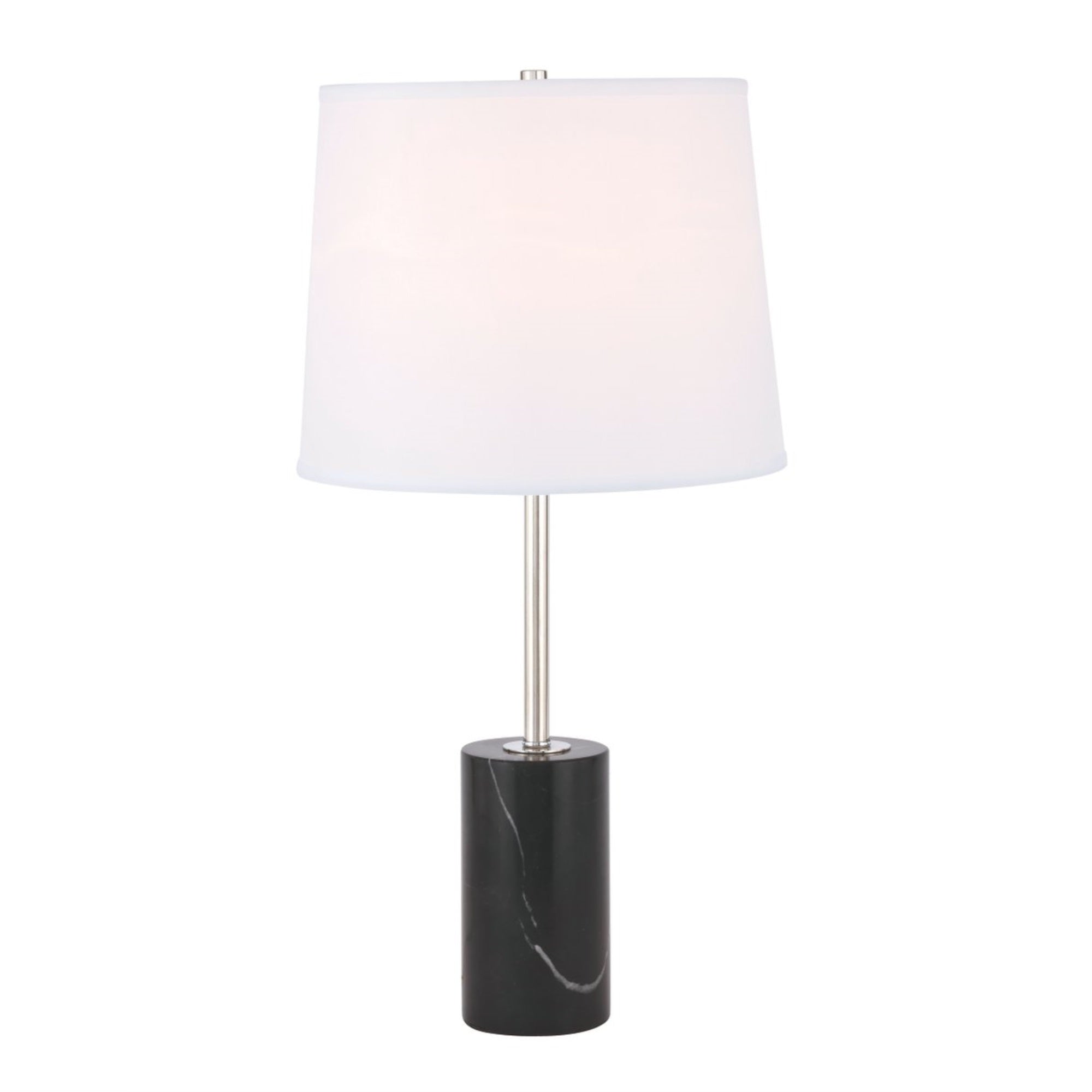 Laurent 1 light Polished Nickel Table Lamp