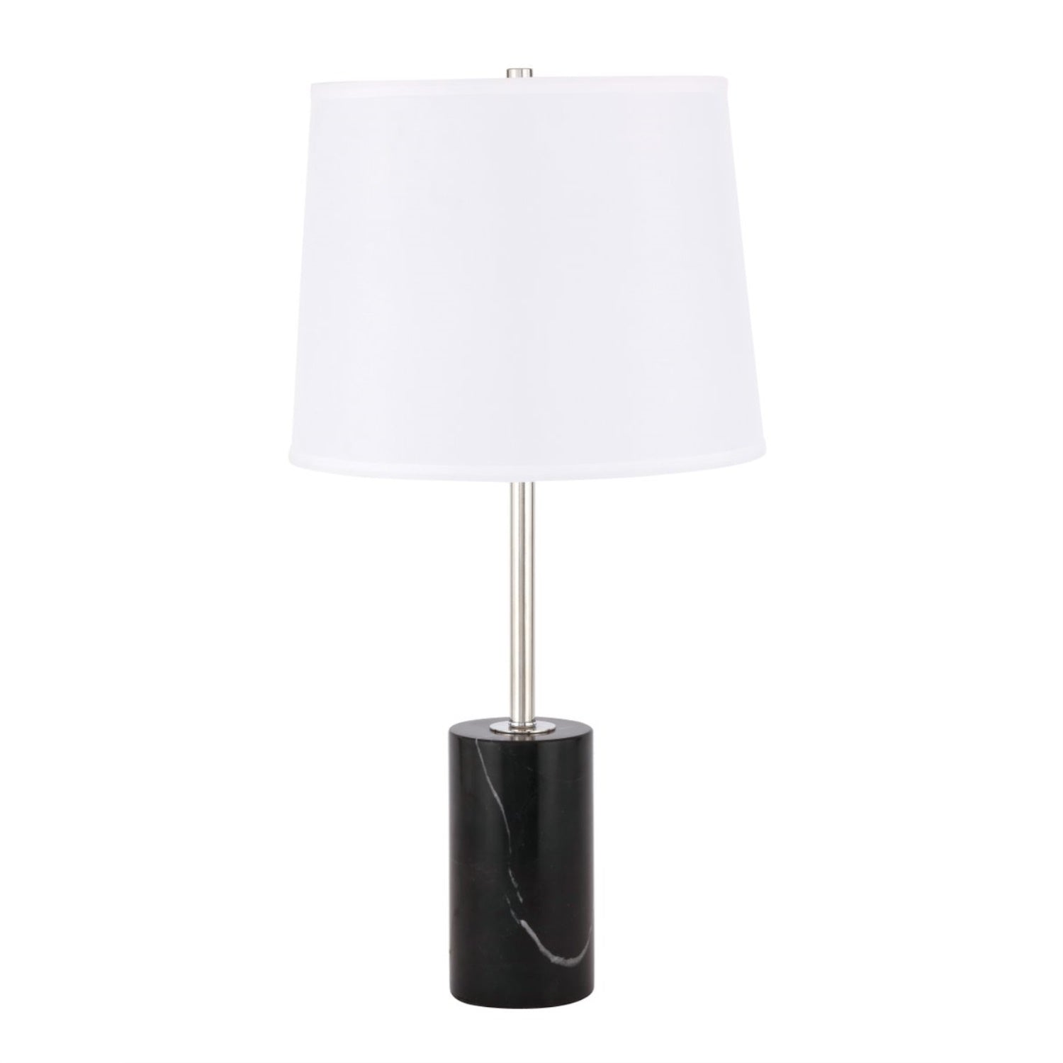 Laurent 1 light Polished Nickel Table Lamp