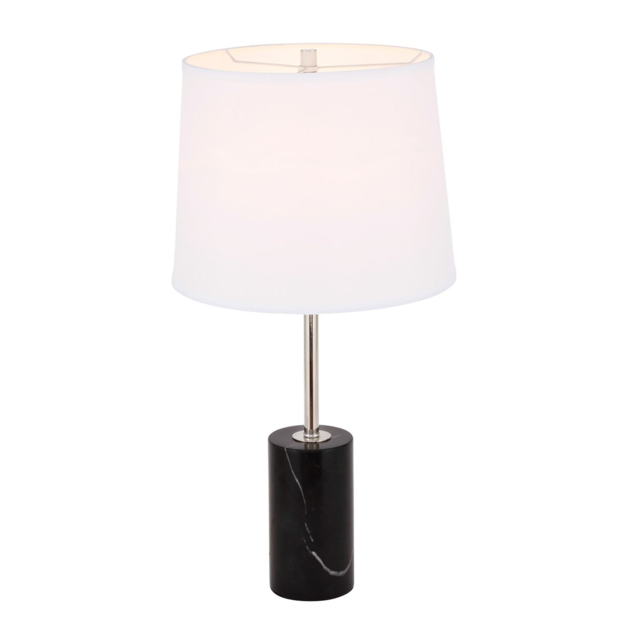 Laurent 1 light Polished Nickel Table Lamp