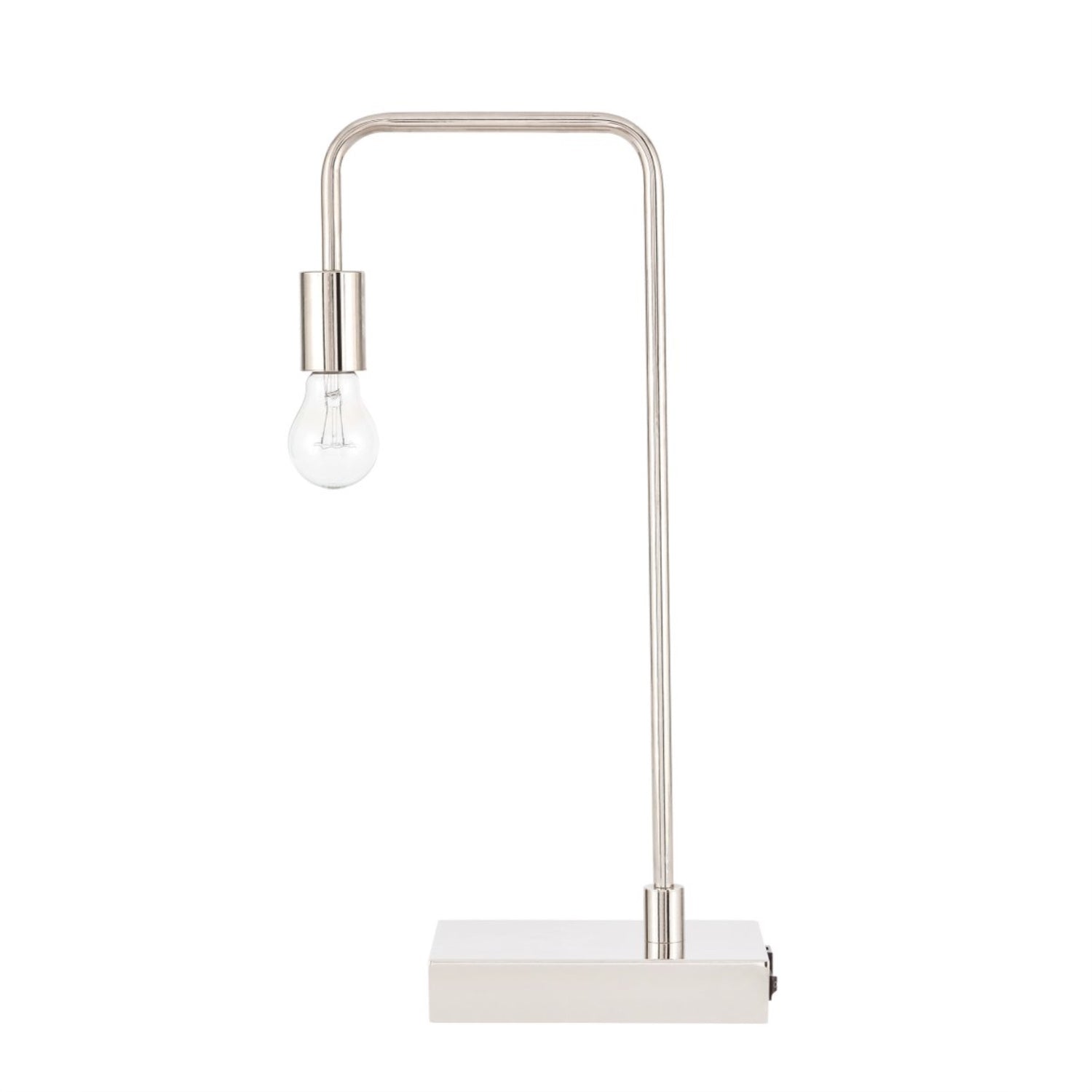 Elegant Decor Marceline 1 Light Polished Nickel Table Lamp