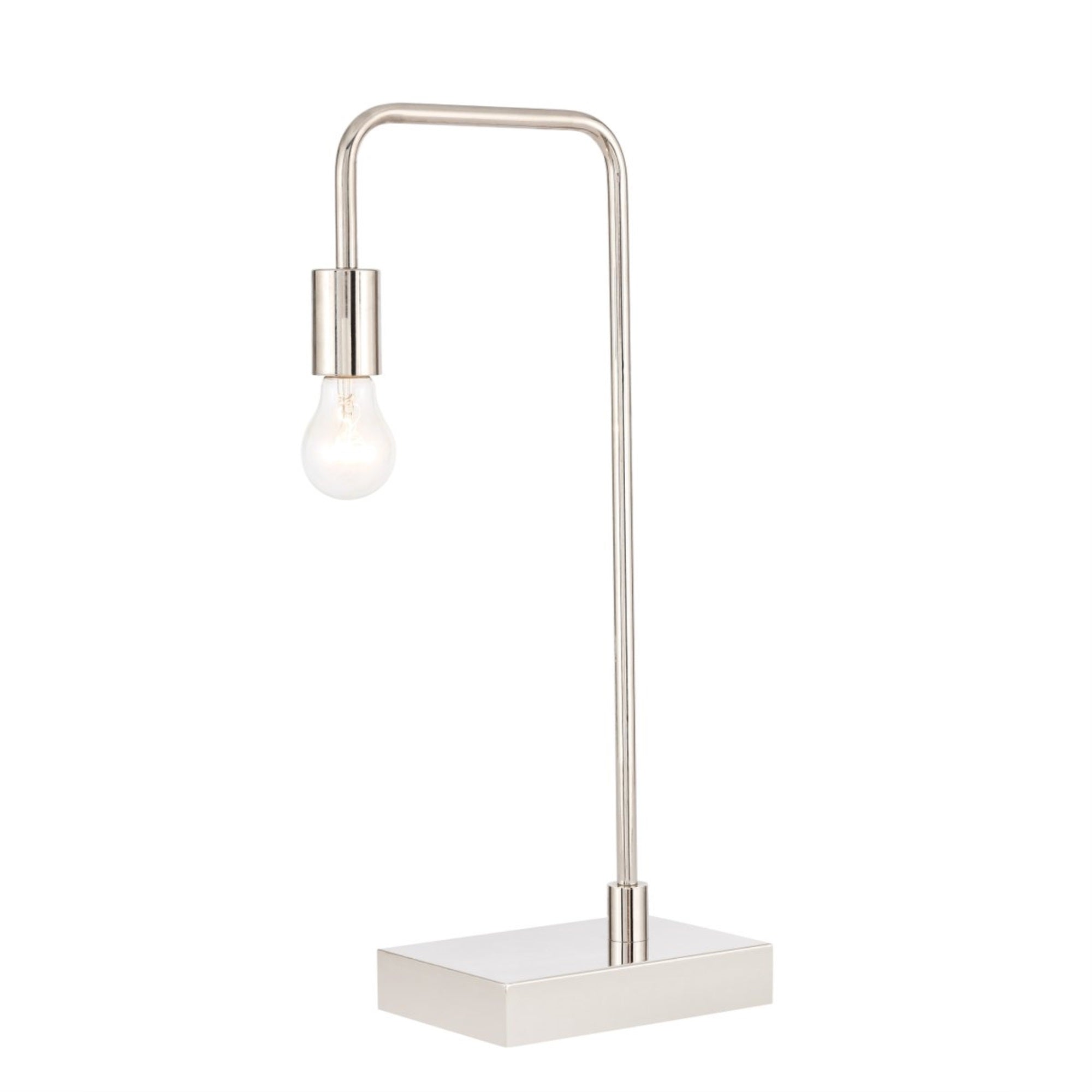Elegant Decor Marceline 1 Light Polished Nickel Table Lamp