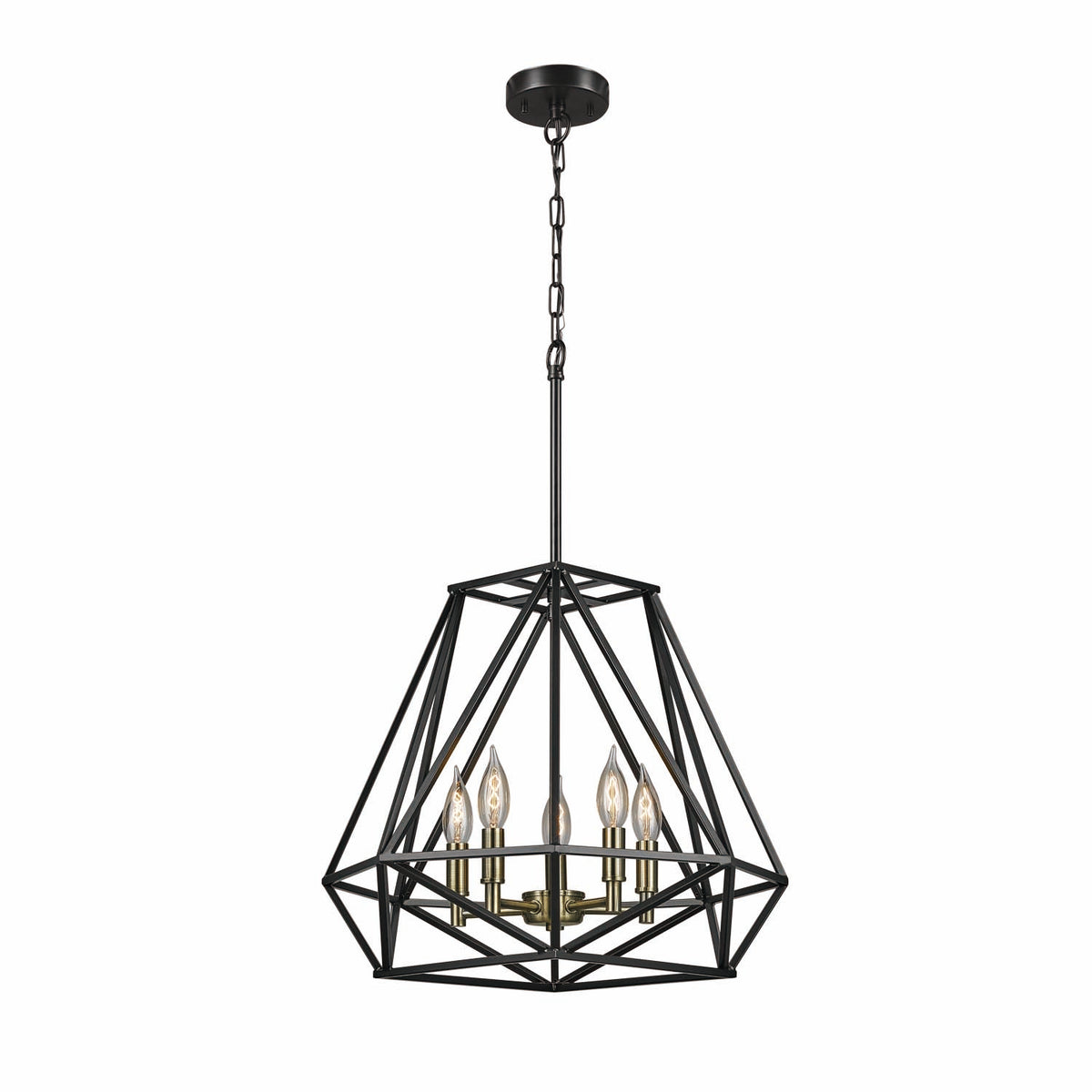 globe Electric 222282 5 Light chandelier - Bronze