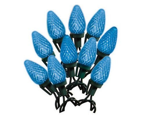 Noma/Inmliten-Import 47658-88A 0 25 Count, Faceted Blue Transparent, C9, Led Light Set