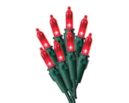 Noma/Inmliten-Import 40833-88A 0 50 Count, Red, Led Traditional Mini Bulb Light Set, Green Wire