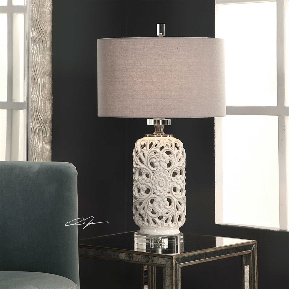 Uttermost Dahlina - 1 Light Table Lamp - 17 Inches Wide By 17 Inches Deep