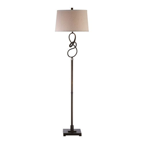 212 Main 28129-1 Tenley Twisted Bronze Floor Lamp - Steel & crystal