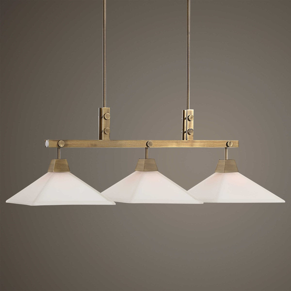 Uttermost Brookdale - 3 Light Linear Chandelier - 43.88 Inches Wide By 13 Inches Deep