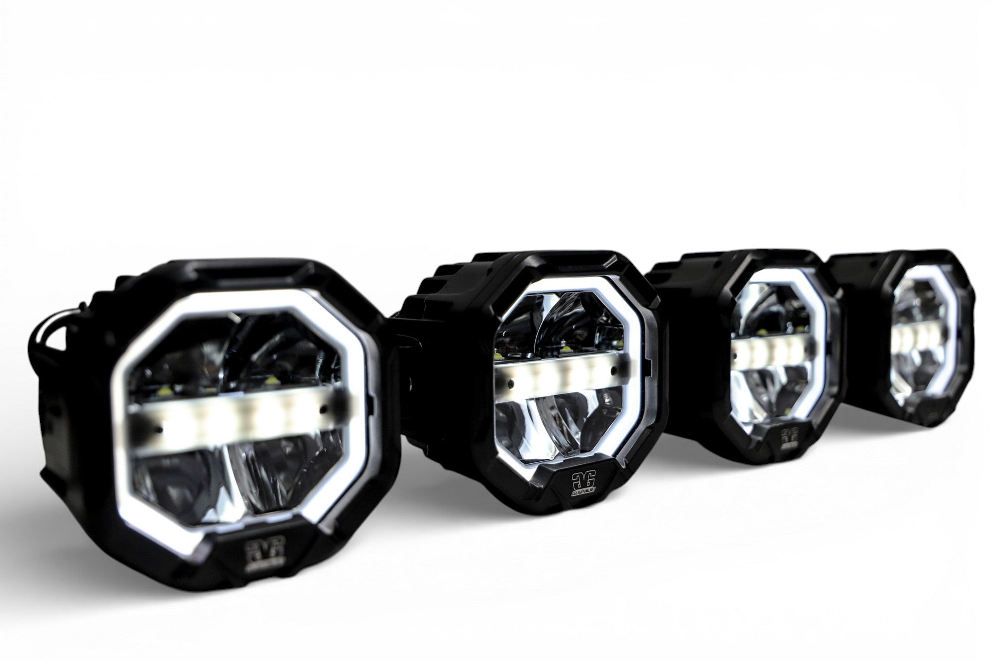 4 Light U-Con Interlocking Off Road LED Pod With Amber or White DRL Running Light