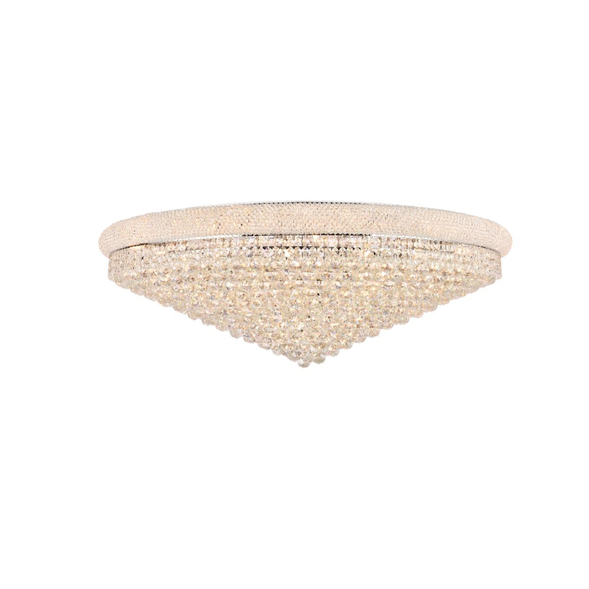 1800 Primo Collection Flush Mount D48In H16In Lt:33 Chrome Finish (Royal Cut Crystals)