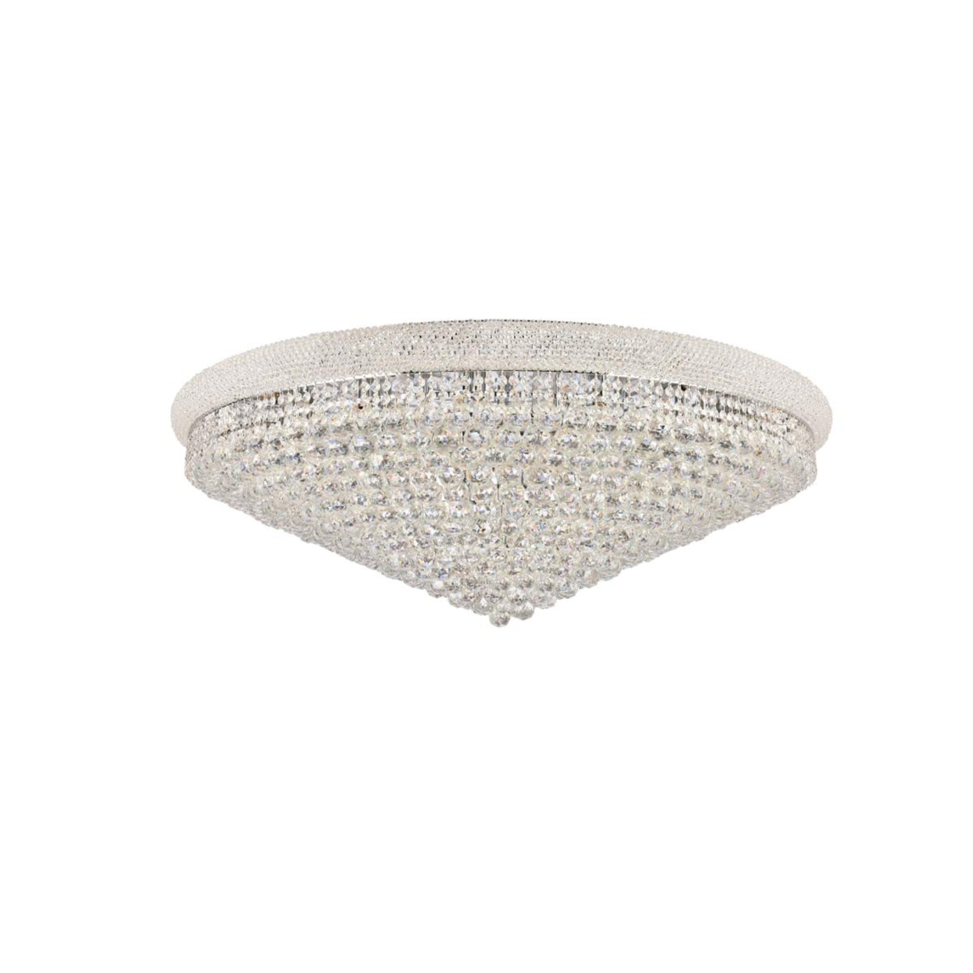 1800 Primo Collection Flush Mount D48In H16In Lt:33 Chrome Finish (Royal Cut Crystals)
