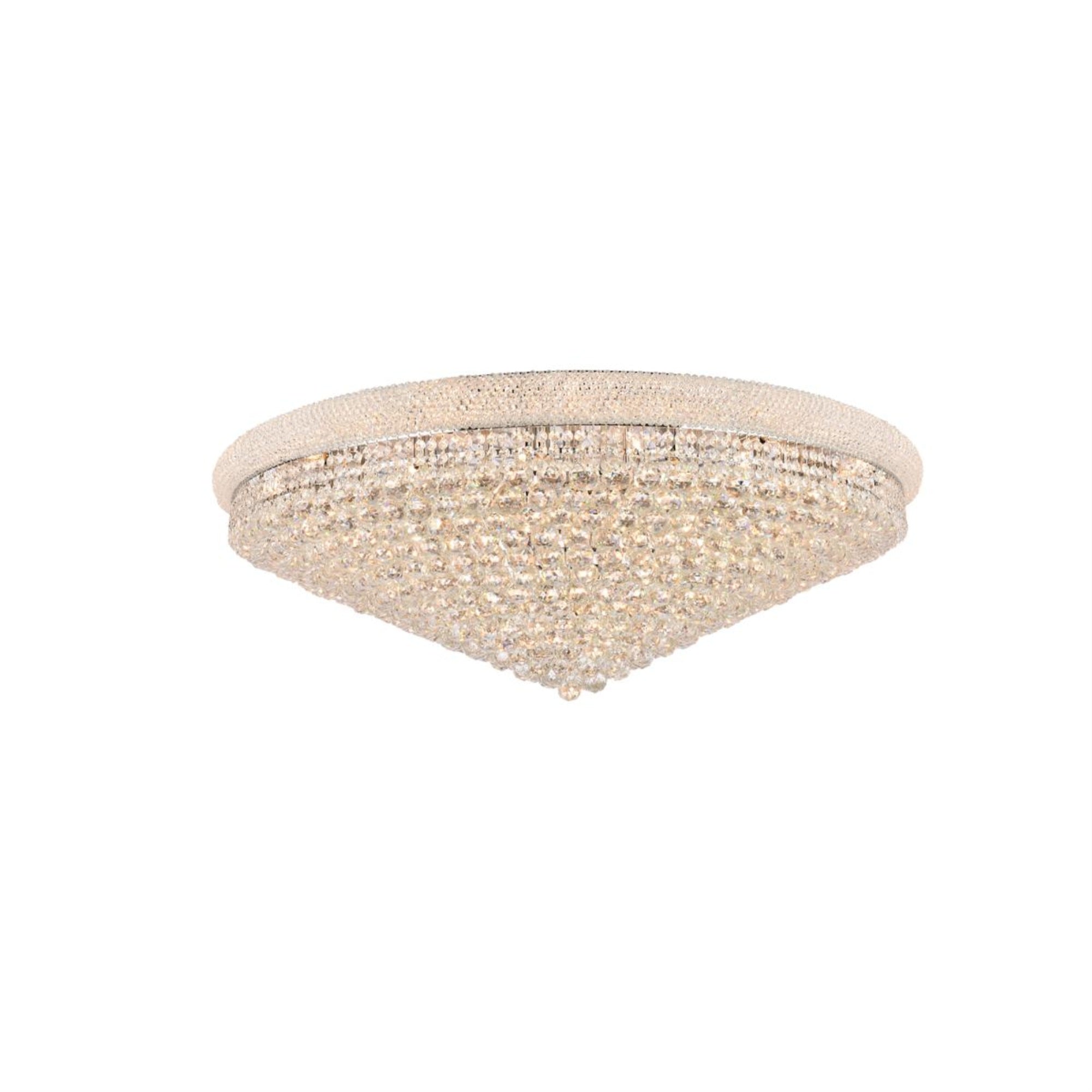 1800 Primo Collection Flush Mount D48In H16In Lt:33 Chrome Finish (Royal Cut Crystals)
