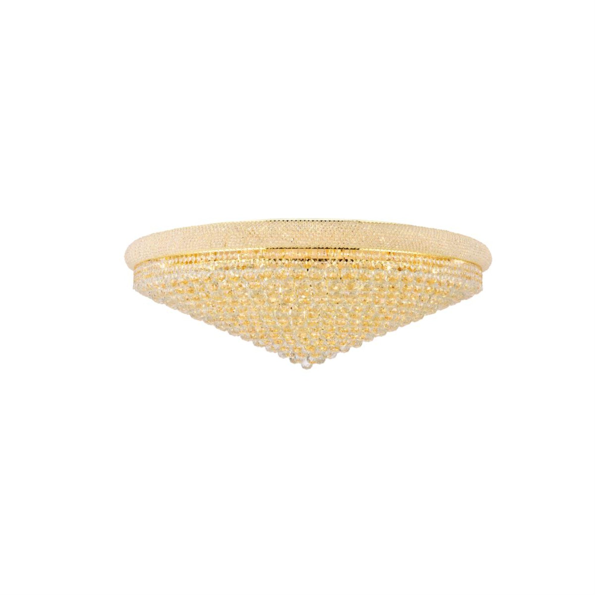 1800 Primo Collection Flush Mount D48In H16In Lt:33 Gold Finish (Royal Cut Crystals)