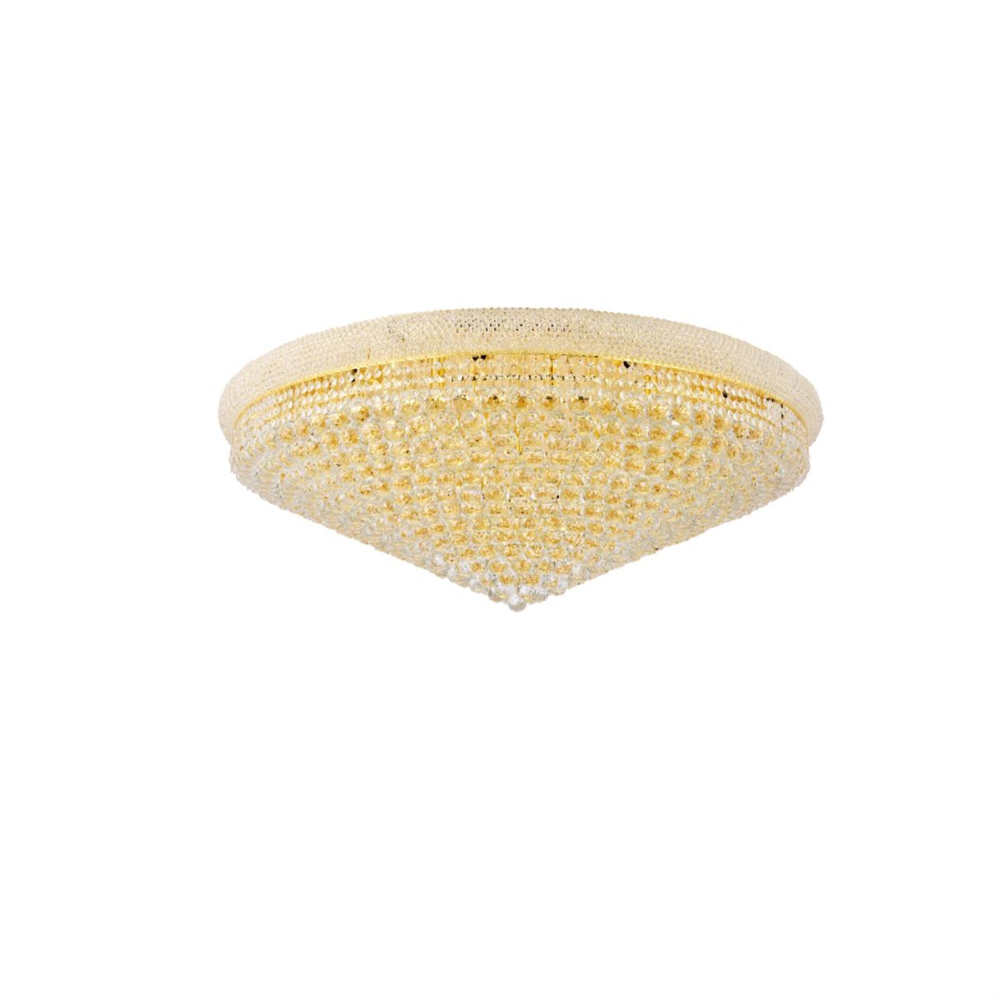 1800 Primo Collection Flush Mount D48In H16In Lt:33 Gold Finish (Royal Cut Crystals)