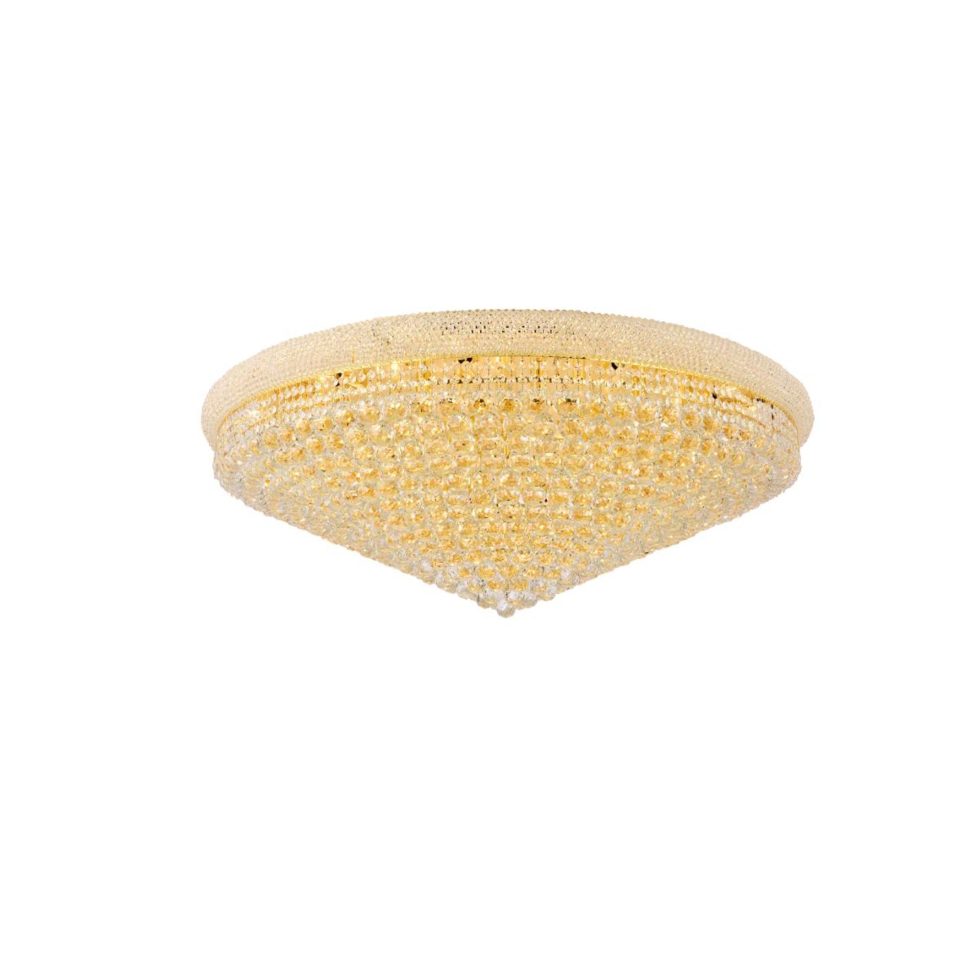1800 Primo Collection Flush Mount D48In H16In Lt:33 Gold Finish (Royal Cut Crystals)