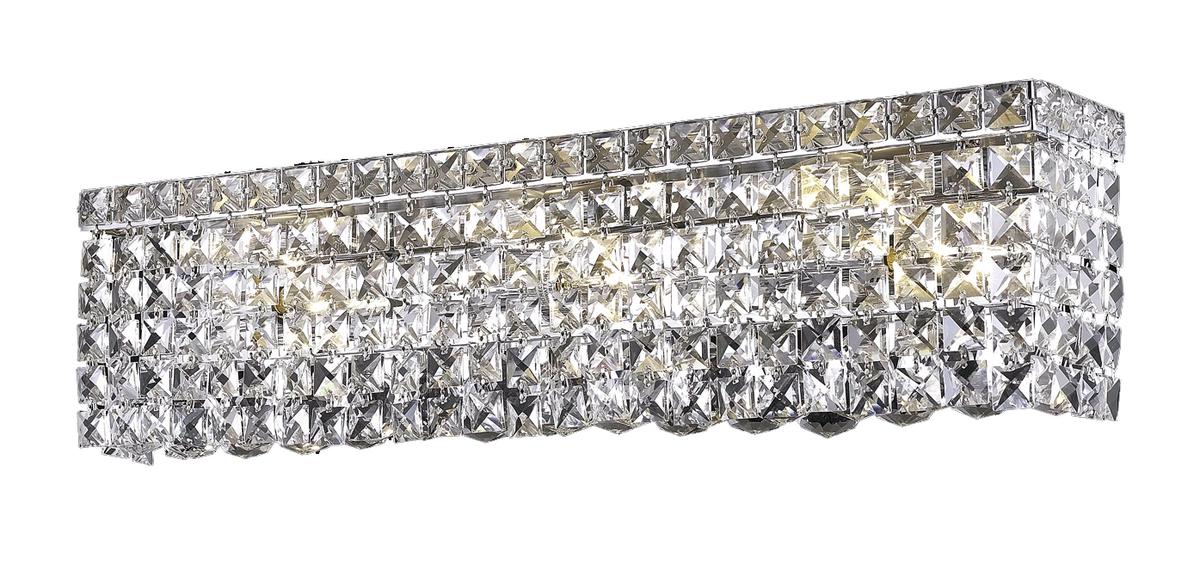 Maxime 3 light Chrome Wall Sconce Clear Royal Cut Crystal