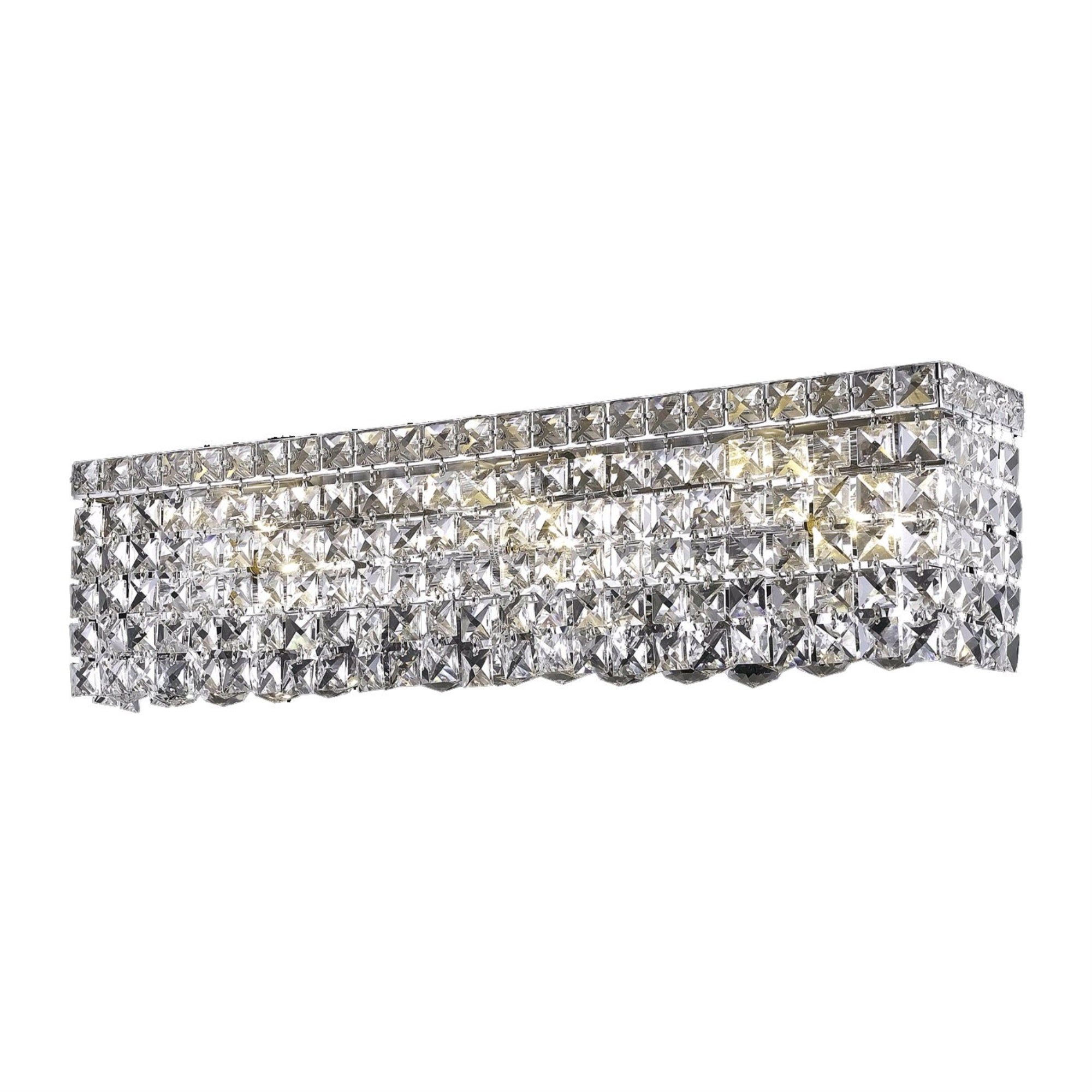 Maxime 6 light Chrome Wall Sconce Clear Royal Cut Crystal